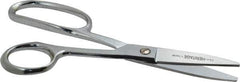 Heritage Cutlery - 3" LOC, 8-1/4" OAL Chrome Plated High Leverage Shears - Right Hand, Metal Straight Handle, For General Purpose Use - Industrial Tool & Supply