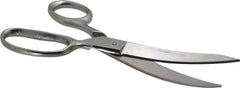 Heritage Cutlery - 3-1/2" LOC, 8" OAL Stainless Steel Standard Shears - Right Hand, Metal Straight Handle, For Poultry Processing - Industrial Tool & Supply