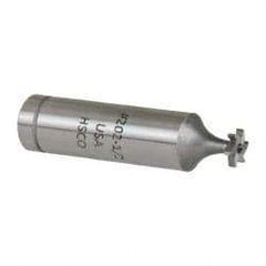 Made in USA - 5/16" Diam x 1/16" Face Width, Cobalt, 6 Teeth, Shank Connection Woodruff Keyseat Cutter - Uncoated, 2-1/16" OAL x 1/2" Shank, Straight Teeth, ANSI 202-1/2, Old Standard 206 - Industrial Tool & Supply