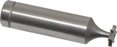 Made in USA - 3/8" Diam x 1/16" Face Width, Cobalt, 6 Teeth, Shank Connection Woodruff Keyseat Cutter - Uncoated, 2-1/16" OAL x 1/2" Shank, Straight Teeth, ANSI 203, Old Standard 211 - Industrial Tool & Supply
