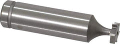 Made in USA - 3/8" Diam x 3/32" Face Width, Cobalt, 6 Teeth, Shank Connection Woodruff Keyseat Cutter - Uncoated, 2-3/32" OAL x 1/2" Shank, Straight Teeth, ANSI 303, Old Standard 212 - Industrial Tool & Supply