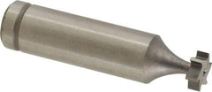 Made in USA - 3/8" Diam x 1/8" Face Width, Cobalt, 6 Teeth, Shank Connection Woodruff Keyseat Cutter - Uncoated, 2-1/8" OAL x 1/2" Shank, Straight Teeth, ANSI 403, Old Standard 213 - Industrial Tool & Supply