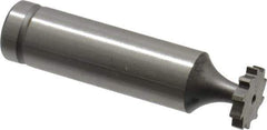 Made in USA - 1/2" Diam x 3/32" Face Width, Cobalt, 10 Teeth, Shank Connection Woodruff Keyseat Cutter - Uncoated, 2-3/32" OAL x 1/2" Shank, Straight Teeth, ANSI 304, Old Standard 2 - Industrial Tool & Supply