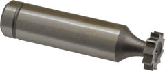 Made in USA - 1/2" Diam x 1/8" Face Width, Cobalt, 10 Teeth, Shank Connection Woodruff Keyseat Cutter - Uncoated, 2-1/8" OAL x 1/2" Shank, Straight Teeth, ANSI 404, Old Standard 3 - Industrial Tool & Supply