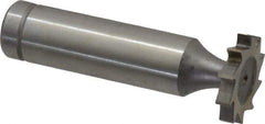 Made in USA - 3/4" Diam x 1/8" Face Width, Cobalt, 10 Teeth, Shank Connection Woodruff Keyseat Cutter - Uncoated, 2-1/8" OAL x 1/2" Shank, Straight Teeth, ANSI 406, Old Standard 7 - Industrial Tool & Supply