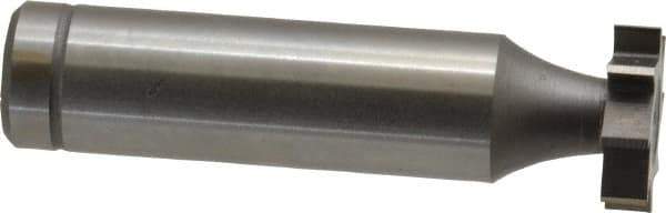 Made in USA - 5/8" Diam x 5/32" Face Width, Cobalt, 8 Teeth, Shank Connection Woodruff Keyseat Cutter - Uncoated, 2-5/32" OAL x 1/2" Shank, Straight Teeth, ANSI 505, Old Standard 6 - Industrial Tool & Supply
