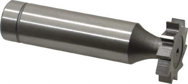 Made in USA - 3/4" Diam x 5/32" Face Width, Cobalt, 10 Teeth, Shank Connection Woodruff Keyseat Cutter - Uncoated, 2-5/32" OAL x 1/2" Shank, Straight Teeth, ANSI 506, Old Standard 8 - Industrial Tool & Supply