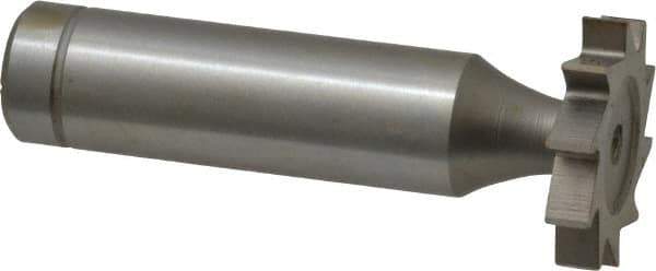 Made in USA - 7/8" Diam x 5/32" Face Width, Cobalt, 10 Teeth, Shank Connection Woodruff Keyseat Cutter - Uncoated, 2-5/32" OAL x 1/2" Shank, Straight Teeth, ANSI 507, Old Standard 10 - Industrial Tool & Supply