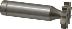 Made in USA - 7/8" Diam x 5/32" Face Width, Cobalt, 10 Teeth, Shank Connection Woodruff Keyseat Cutter - Uncoated, 2-5/32" OAL x 1/2" Shank, Straight Teeth, ANSI 507, Old Standard 10 - Industrial Tool & Supply