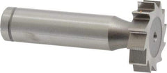 Made in USA - 1" Diam x 1/4" Face Width, Cobalt, 12 Teeth, Shank Connection Woodruff Keyseat Cutter - Uncoated, 2-1/4" OAL x 1/2" Shank, Straight Teeth, ANSI 808, Old Standard 15 - Industrial Tool & Supply