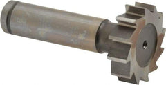 Made in USA - 1-1/8" Diam x 5/16" Face Width, Cobalt, 12 Teeth, Shank Connection Woodruff Keyseat Cutter - Uncoated, 2-5/16" OAL x 1/2" Shank, Straight Teeth, ANSI 1009, Old Standard C - Industrial Tool & Supply