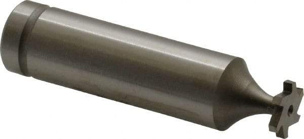 Made in USA - 3/8" Diam x 1/16" Face Width, Cobalt, 6 Teeth, Shank Connection Woodruff Keyseat Cutter - Uncoated, 2-1/16" OAL x 1/2" Shank, Staggered Teeth, ANSI 203, Old Standard 211 - Industrial Tool & Supply