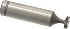 Made in USA - 3/8" Diam x 3/32" Face Width, Cobalt, 6 Teeth, Shank Connection Woodruff Keyseat Cutter - Uncoated, 2-3/32" OAL x 1/2" Shank, Staggered Teeth, ANSI 303, Old Standard 212 - Industrial Tool & Supply
