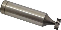 Made in USA - 3/8" Diam x 1/8" Face Width, Cobalt, 6 Teeth, Shank Connection Woodruff Keyseat Cutter - Uncoated, 2-1/8" OAL x 1/2" Shank, Staggered Teeth, ANSI 403, Old Standard 213 - Industrial Tool & Supply
