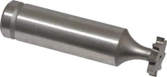 Made in USA - 1/2" Diam x 3/32" Face Width, Cobalt, 8 Teeth, Shank Connection Woodruff Keyseat Cutter - Uncoated, 2-3/32" OAL x 1/2" Shank, Staggered Teeth, ANSI 304, Old Standard 2 - Industrial Tool & Supply