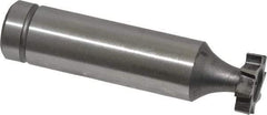 Made in USA - 1/2" Diam x 1/8" Face Width, Cobalt, 8 Teeth, Shank Connection Woodruff Keyseat Cutter - Uncoated, 2-1/8" OAL x 1/2" Shank, Staggered Teeth, ANSI 404, Old Standard 3 - Industrial Tool & Supply