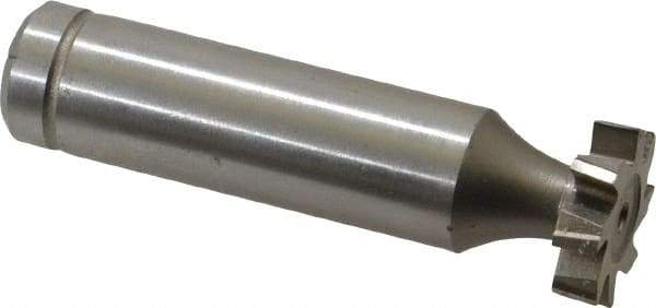 Made in USA - 5/8" Diam x 5/32" Face Width, Cobalt, 8 Teeth, Shank Connection Woodruff Keyseat Cutter - Uncoated, 2-5/32" OAL x 1/2" Shank, Staggered Teeth, ANSI 505, Old Standard 6 - Industrial Tool & Supply