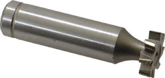 Made in USA - 5/8" Diam x 5/32" Face Width, Cobalt, 8 Teeth, Shank Connection Woodruff Keyseat Cutter - Uncoated, 2-5/32" OAL x 1/2" Shank, Staggered Teeth, ANSI 505, Old Standard 6 - Industrial Tool & Supply