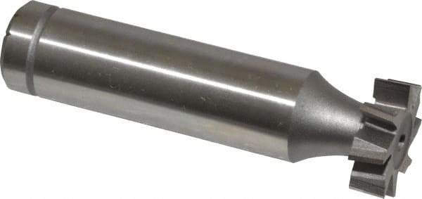 Made in USA - 5/8" Diam x 3/16" Face Width, Cobalt, 8 Teeth, Shank Connection Woodruff Keyseat Cutter - Uncoated, 2-3/16" OAL x 1/2" Shank, Staggered Teeth, ANSI 605, Old Standard 61 - Industrial Tool & Supply