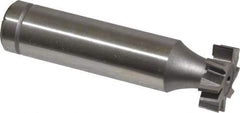 Made in USA - 5/8" Diam x 3/16" Face Width, Cobalt, 8 Teeth, Shank Connection Woodruff Keyseat Cutter - Uncoated, 2-3/16" OAL x 1/2" Shank, Staggered Teeth, ANSI 605, Old Standard 61 - Industrial Tool & Supply