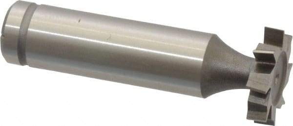 Made in USA - 3/4" Diam x 5/32" Face Width, Cobalt, 8 Teeth, Shank Connection Woodruff Keyseat Cutter - Uncoated, 2-5/32" OAL x 1/2" Shank, Staggered Teeth, ANSI 506, Old Standard 8 - Industrial Tool & Supply
