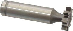 Made in USA - 3/4" Diam x 5/32" Face Width, Cobalt, 8 Teeth, Shank Connection Woodruff Keyseat Cutter - Uncoated, 2-5/32" OAL x 1/2" Shank, Staggered Teeth, ANSI 506, Old Standard 8 - Industrial Tool & Supply