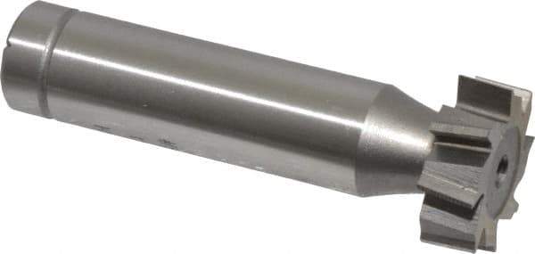 Made in USA - 3/4" Diam x 1/4" Face Width, Cobalt, 8 Teeth, Shank Connection Woodruff Keyseat Cutter - Uncoated, 2-1/4" OAL x 1/2" Shank, Staggered Teeth, ANSI 806, Old Standard 91 - Industrial Tool & Supply