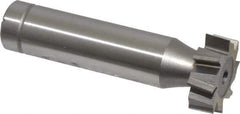 Made in USA - 3/4" Diam x 1/4" Face Width, Cobalt, 8 Teeth, Shank Connection Woodruff Keyseat Cutter - Uncoated, 2-1/4" OAL x 1/2" Shank, Staggered Teeth, ANSI 806, Old Standard 91 - Industrial Tool & Supply