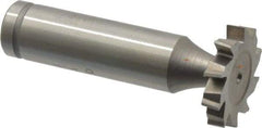 Made in USA - 7/8" Diam x 5/32" Face Width, Cobalt, 10 Teeth, Shank Connection Woodruff Keyseat Cutter - Uncoated, 2-5/32" OAL x 1/2" Shank, Staggered Teeth, ANSI 507, Old Standard 10 - Industrial Tool & Supply