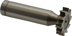 Made in USA - 7/8" Diam x 3/16" Face Width, Cobalt, 10 Teeth, Shank Connection Woodruff Keyseat Cutter - Uncoated, 2-3/16" OAL x 1/2" Shank, Staggered Teeth, ANSI 607, Old Standard 11 - Industrial Tool & Supply
