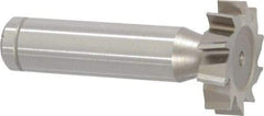 Made in USA - 1" Diam x 1/4" Face Width, Cobalt, 10 Teeth, Shank Connection Woodruff Keyseat Cutter - Uncoated, 2-1/4" OAL x 1/2" Shank, Staggered Teeth, ANSI 808, Old Standard 15 - Industrial Tool & Supply