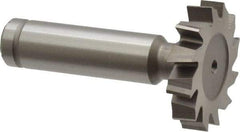 Made in USA - 1-1/4" Diam x 1/4" Face Width, Cobalt, 12 Teeth, Shank Connection Woodruff Keyseat Cutter - Uncoated, 2-1/4" OAL x 1/2" Shank, Staggered Teeth, ANSI 810, Old Standard 21 - Industrial Tool & Supply