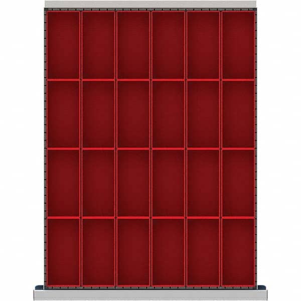 LISTA - 24-Compartment Drawer Divider Layout for 3.15" High Drawers - Industrial Tool & Supply