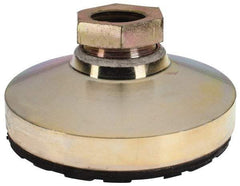 Gibraltar - 5550 Lb Capacity, 3/4-10 Thread, 1-1/2" OAL, Zinc Stud, Tapped Pivotal Socket Mount Leveling Mount - 3" Base Diam, Steel Pad, 1-1/16" Hex - Industrial Tool & Supply