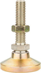 Gibraltar - 1/2-13 Bolt Thread, Studded Pivotal Stud Mount Leveling Pad & Mount - 5,000 Max Lb Capacity, 1-7/8" Base Diam - Industrial Tool & Supply