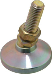 Gibraltar - 5/8-11 Bolt Thread, Studded Pivotal Stud Mount Leveling Pad & Mount - 6,000 Max Lb Capacity, 2-1/2" Base Diam - Industrial Tool & Supply