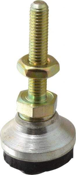 Gibraltar - 10-32 Bolt Thread, Studded Pivotal Stud Mount Leveling Pad & Mount - 150 Max Lb Capacity, 3/4" Base Diam - Industrial Tool & Supply