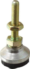 Gibraltar - 10-32 Bolt Thread, Studded Pivotal Stud Mount Leveling Pad & Mount - 150 Max Lb Capacity, 3/4" Base Diam - Industrial Tool & Supply
