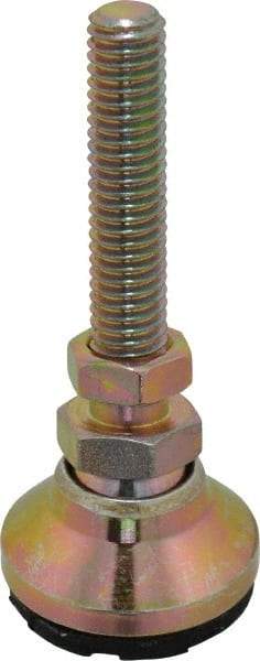 Gibraltar - 3/8-16 Bolt Thread, Studded Pivotal Stud Mount Leveling Pad & Mount - 300 Max Lb Capacity, 1-1/4" Base Diam - Industrial Tool & Supply