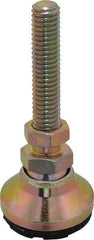 Gibraltar - 3/8-16 Bolt Thread, Studded Pivotal Stud Mount Leveling Pad & Mount - 300 Max Lb Capacity, 1-1/4" Base Diam - Industrial Tool & Supply