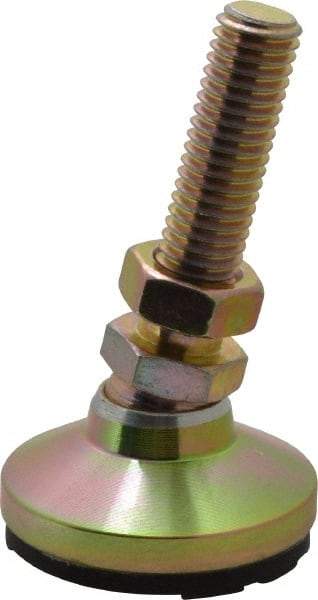 Gibraltar - 1/2-13 Bolt Thread, Studded Pivotal Stud Mount Leveling Pad & Mount - 700 Max Lb Capacity, 1-7/8" Base Diam - Industrial Tool & Supply