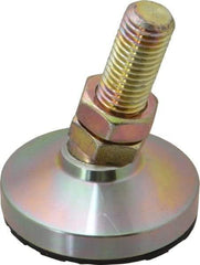 Gibraltar - 3/4-10 Bolt Thread, Studded Pivotal Stud Mount Leveling Pad & Mount - 1,800 Max Lb Capacity, 3" Base Diam - Industrial Tool & Supply
