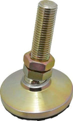 Gibraltar - 1-8 Bolt Thread, Studded Pivotal Stud Mount Leveling Pad & Mount - 2,000 Max Lb Capacity, 4" Base Diam - Industrial Tool & Supply