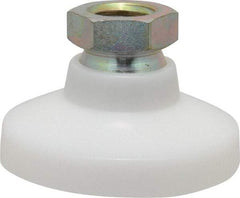 Gibraltar - 700 Lb Capacity, 1/2-13 Thread, 1-1/8" OAL, Steel Stud, Tapped Pivotal Socket Mount Leveling Mount - 1-7/8" Base Diam, Steel Pad, 3/4" Hex - Industrial Tool & Supply