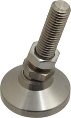 Gibraltar - 1/2-13 Bolt Thread, Studded Pivotal Stud Mount Leveling Pad & Mount - 5,000 Max Lb Capacity, 1-7/8" Base Diam - Industrial Tool & Supply