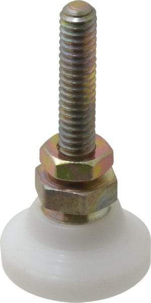 Gibraltar - 1/4-20 Bolt Thread, Studded Pivotal Stud Mount Leveling Pad & Mount - 200 Max Lb Capacity, 1" Base Diam - Industrial Tool & Supply