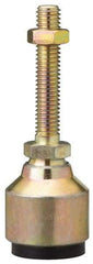 Gibraltar - 2710 Lb Capacity, 1-1/4-7 Thread, 6-7/8" OAL, Zinc Stud, Studded Socket Mount Leveling Mount - 4" Stud Length, 6" Base Diam, Zinc Pad, 1-7/8" Hex - Industrial Tool & Supply