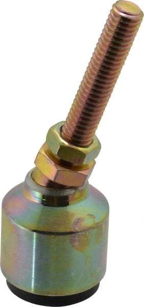 Gibraltar - 50 Lb Capacity, 3/8-16 Thread, 3-1/2" OAL, Zinc Stud, Studded Socket Mount Leveling Mount - 2" Stud Length, 1-1/4" Base Diam, Zinc Pad, 5/8" Hex - Industrial Tool & Supply