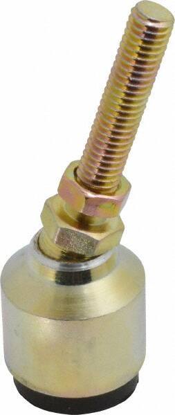 Gibraltar - 100 Lb Capacity, 3/8-16 Thread, 3-1/2" OAL, Zinc Stud, Studded Socket Mount Leveling Mount - 2" Stud Length, 1-1/4" Base Diam, Zinc Pad, 5/8" Hex - Industrial Tool & Supply