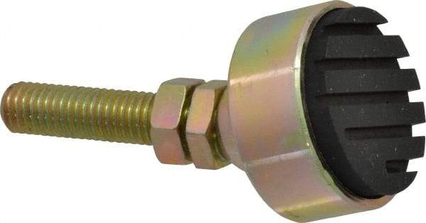 Gibraltar - 240 Lb Capacity, 1/2-13 Thread, 3-3/4" OAL, Zinc Stud, Studded Socket Mount Leveling Mount - 2" Stud Length, 1-7/8" Base Diam, Zinc Pad, 3/4" Hex - Industrial Tool & Supply